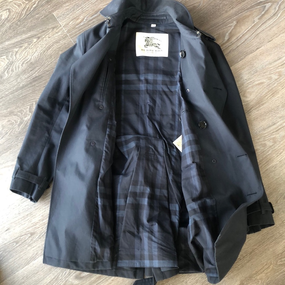 Navy Burberry London Trench Coat